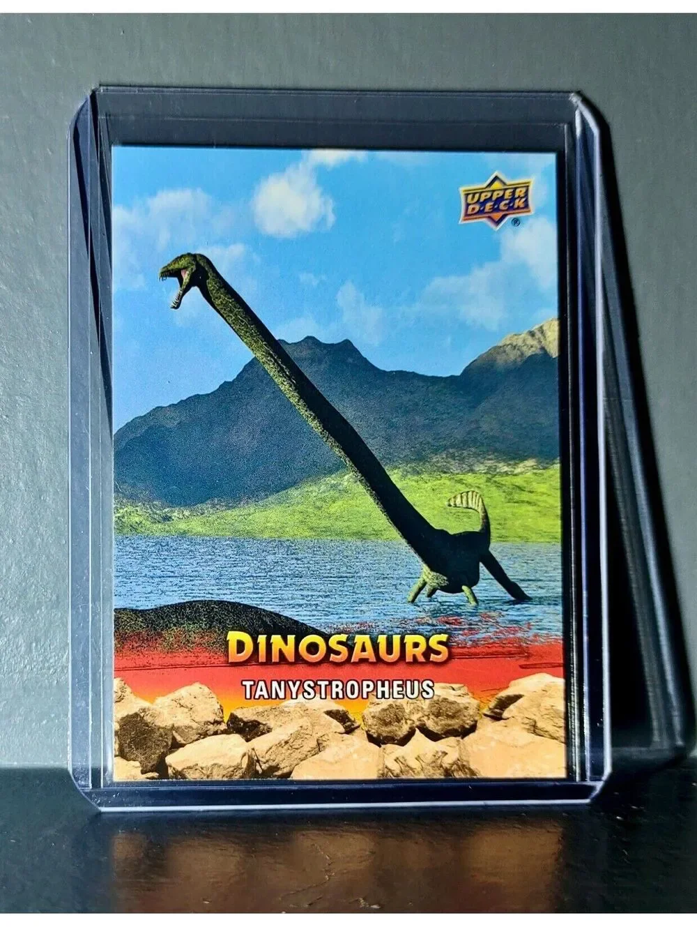 2015 Upper Deck Dinosaurs Tanystropheus Extinction Red Parallel #58 Card